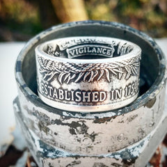 1oz .999 Fine Silver Don't Tread On Me/ The Price Of Liberty Coin Rings