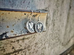 Mercury Head Dime Earrings