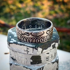 JFK HALF DOLLAR COIN RING