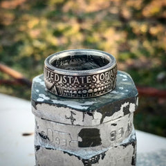 JFK HALF DOLLAR COIN RING