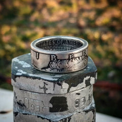 JFK HALF DOLLAR COIN RING