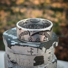 JFK HALF DOLLAR COIN RING