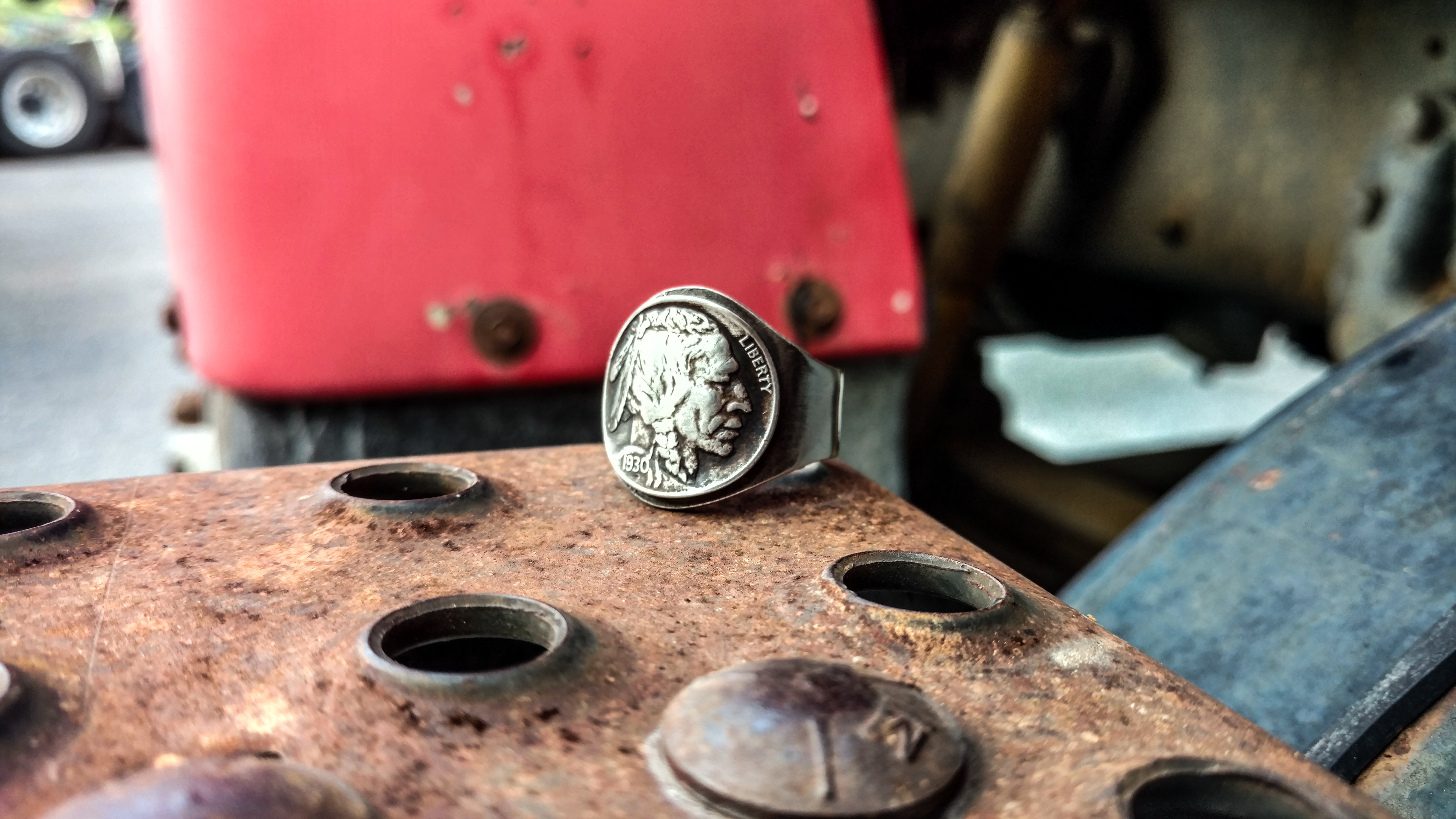 Indian Head Cigar Band Coin Ring